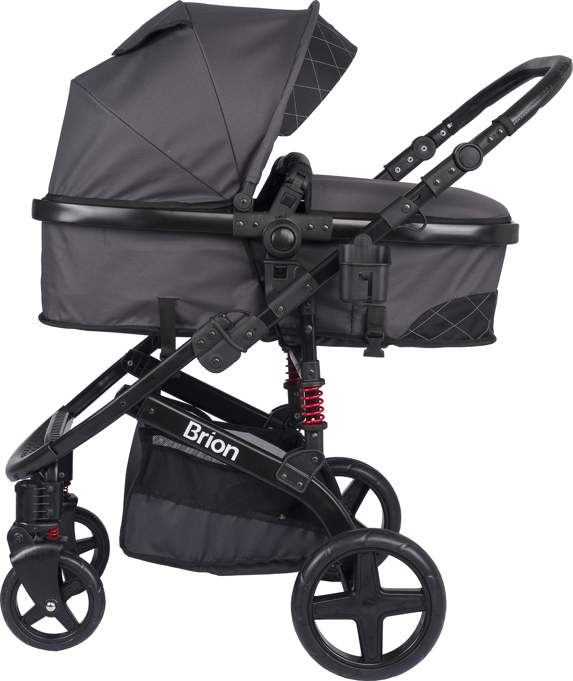 Brion Mila 4 in 1 Çift Yönlü Travel Sistem Bebek Arabası Siyah Füme