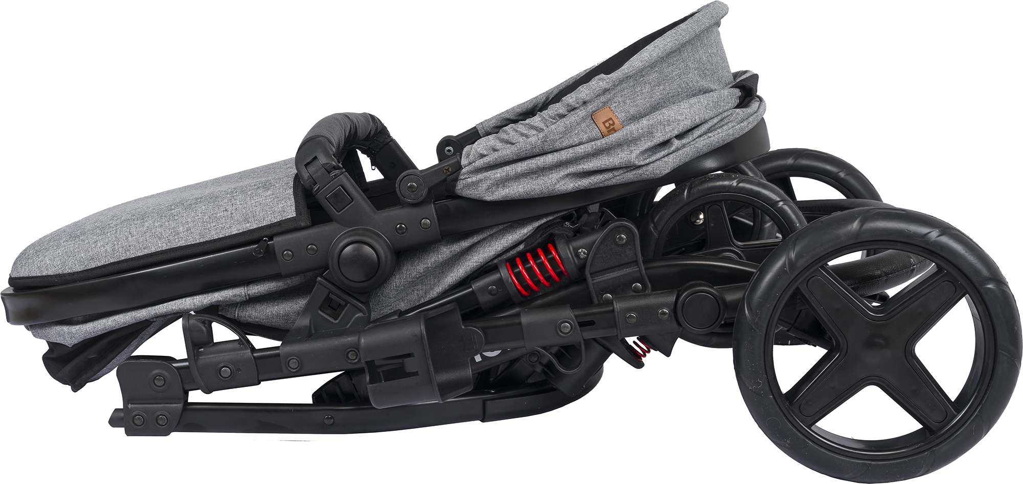 Brion Mila 4 in 1 Çift Yönlü Travel Sistem Bebek Arabası Siyah Gri