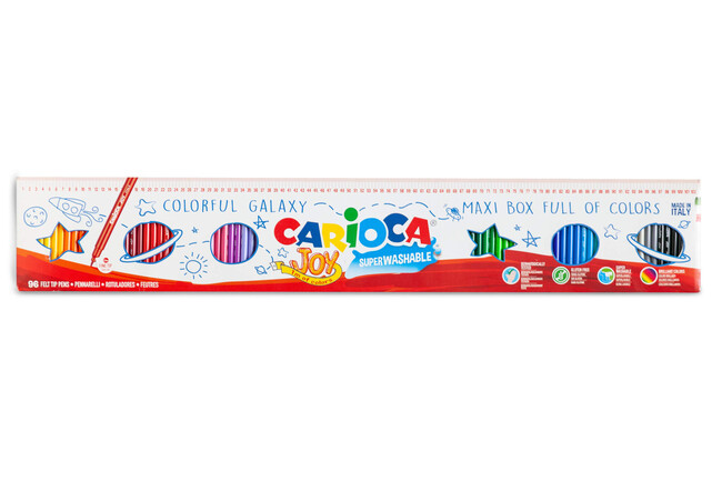 Carioca - Carioca Joy Süper Yıkanabilir Keçeli Boya Kalemi 96'lı (1 Metre)
