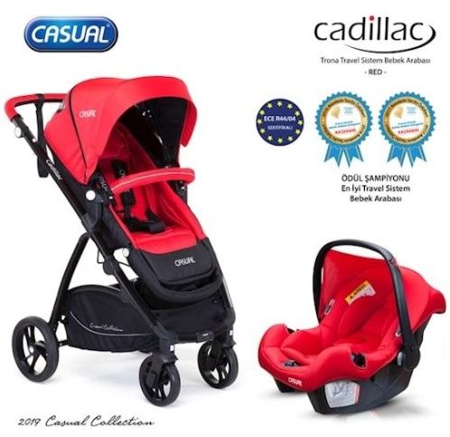 Casual - Casual Cadillac Trona Travel Sistem Bebek Arabası Kırmızı