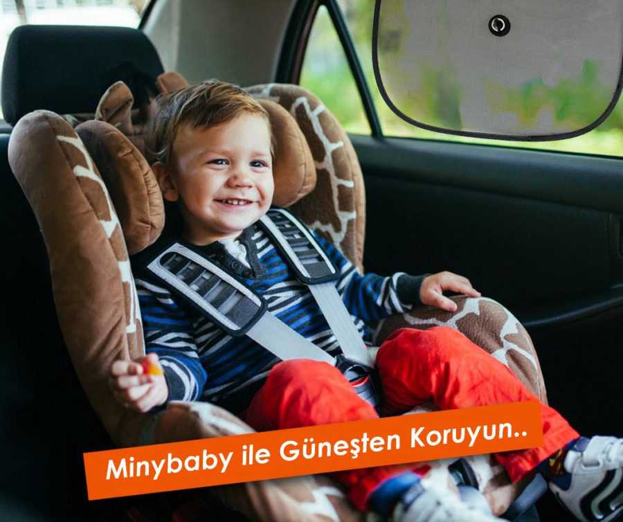 Miny Baby Güvenli Araç içi Vantuzlu Güneşlik-2'li