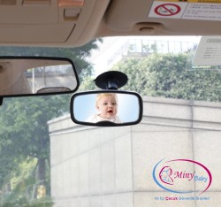 Miny Baby - MinyBaby Vantuzlu-Klipsli Araç içi Bebek Dikiz Aynası