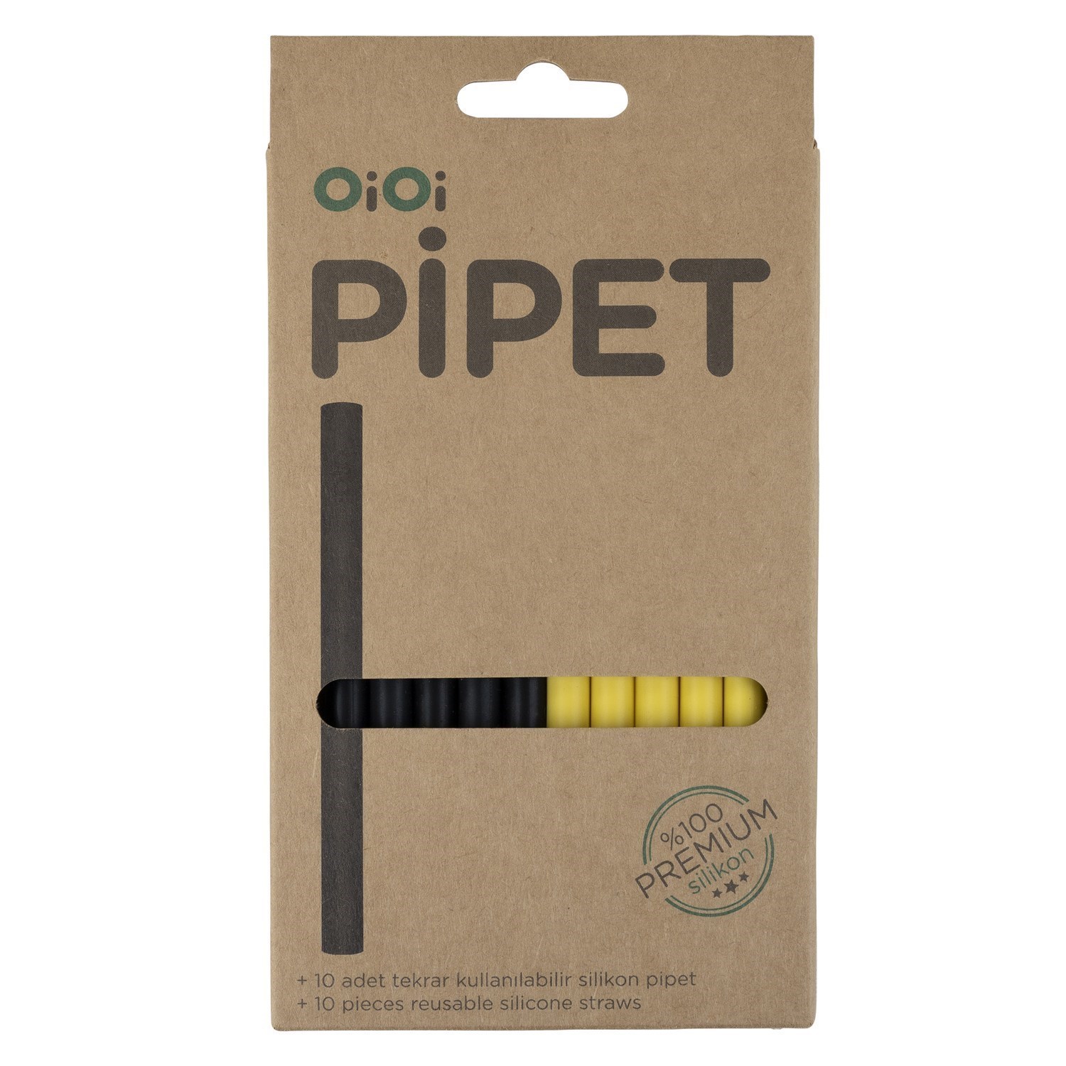 OiOi Silikon Pipet 10.lu - Bitter Black/Bee Yellow